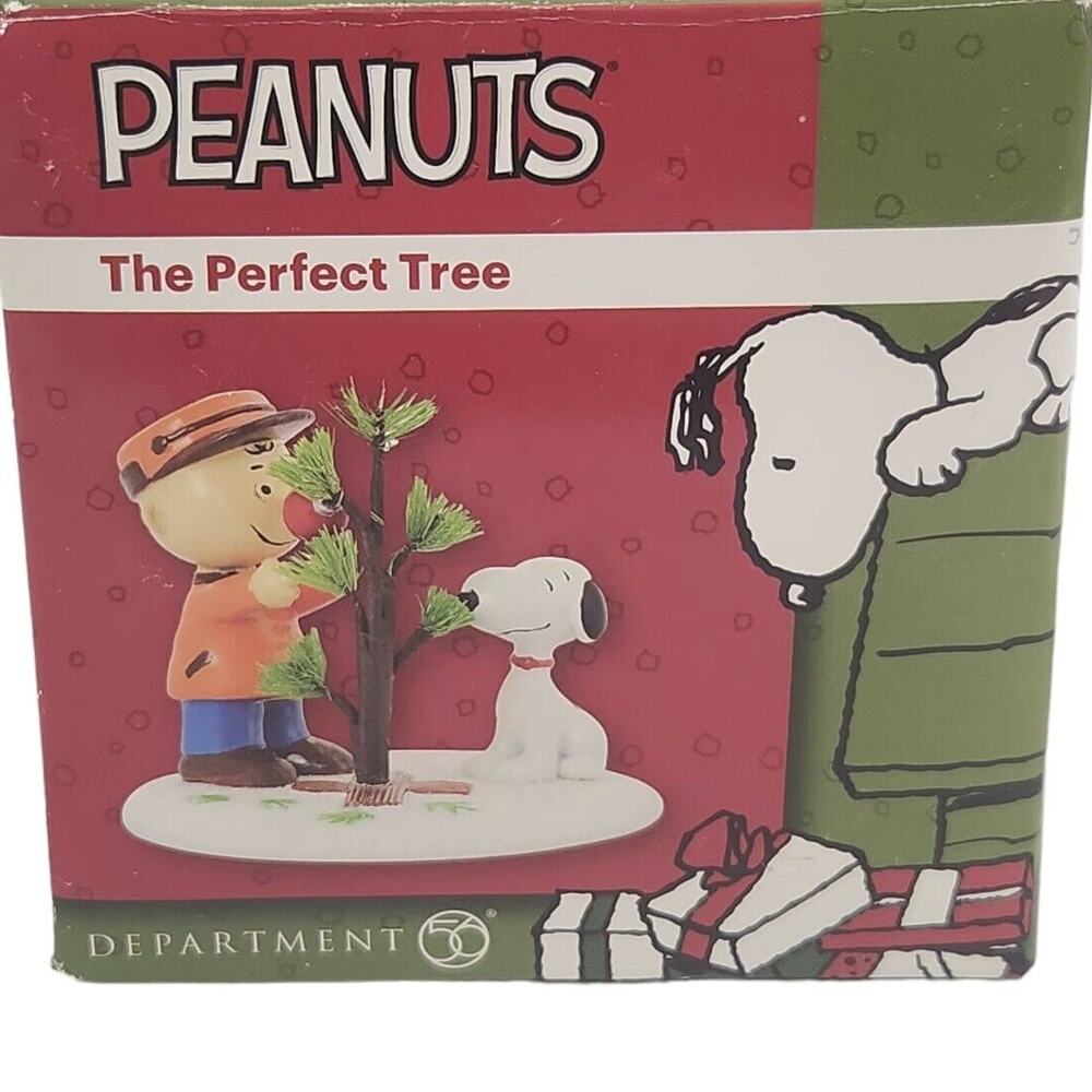 DEPT 56 PEANUTS THE PERFECT TREE CHARLIE BROWN SNOOPY FIGURINE CHRISTMAS Village